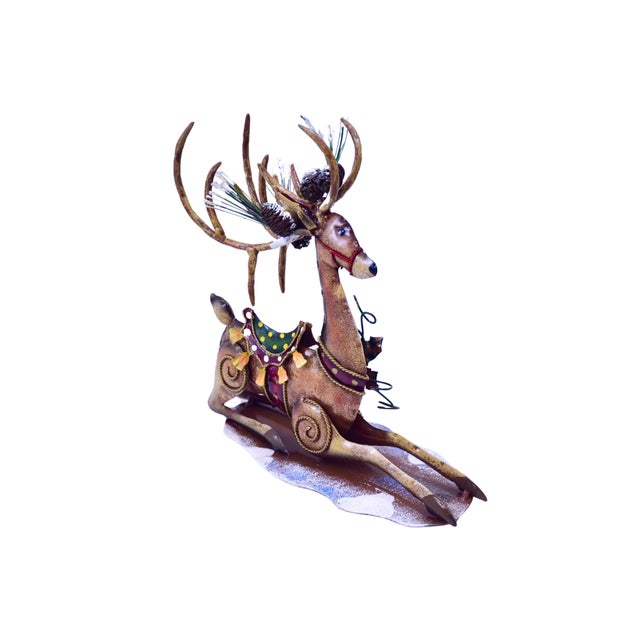 1990s Holiday 10" Stag Reindeer For Sale - Image 5 of 10