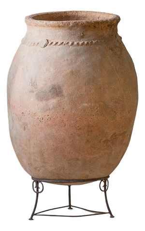 Antique Berber Unglazed Clay Storage Jar, Morocco, Early 20th Century
