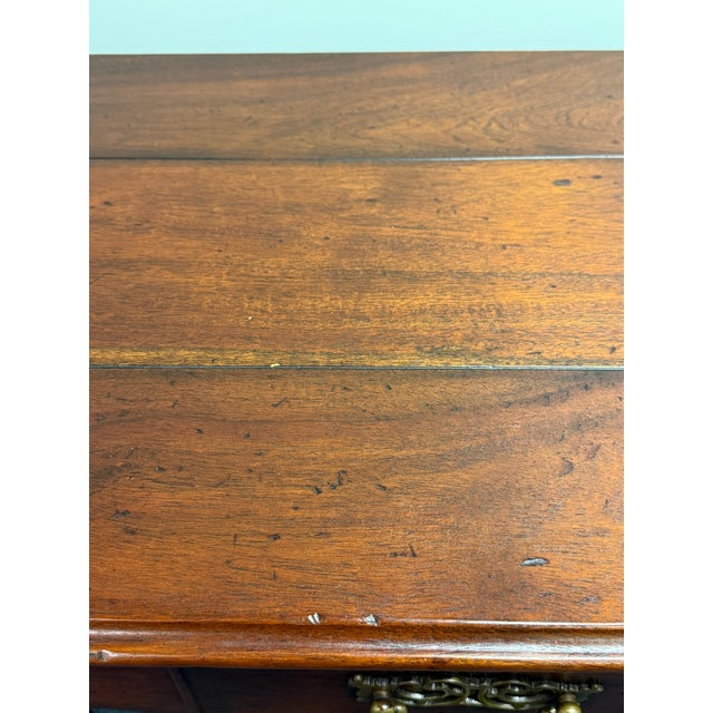 Brown Late 20th Century Rustic Mahogany Tall End Table For Sale - Image 8 of 11