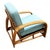 Mid-Century Modern 1950s Restored Rattan Triple-Strand Half Square Moon Arm Lounge Chair W/ Arched Back For Sale - Image 3 of 5