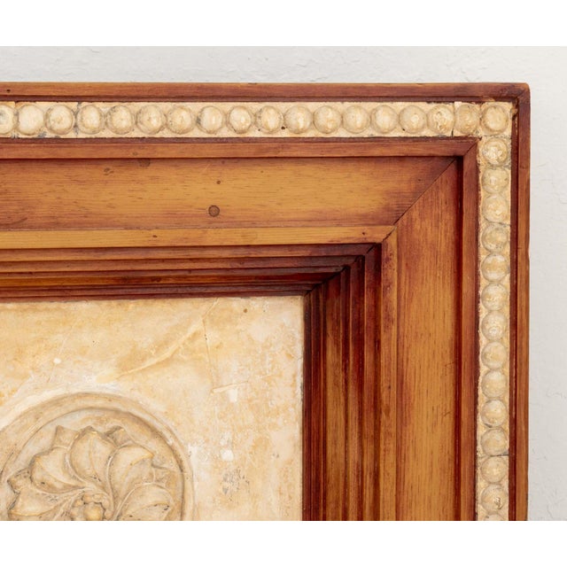 Neoclassical Style Fruitwood Framed Plaster Panel For Sale - Image 4 of 7