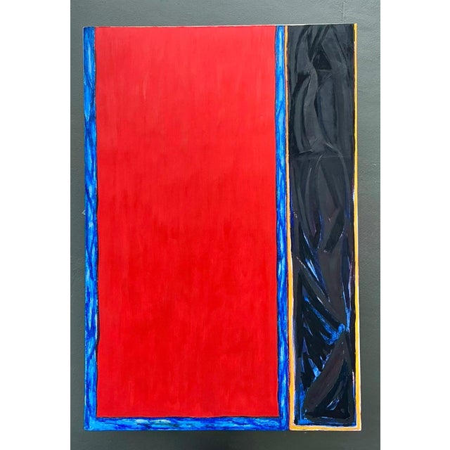Monumental Sharon Gold Color Block Abstract Painting For Sale - Image 15 of 15