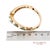Old Vintage 14k (585) Yellow Gold Natural Diamond Bangle Bracelet For Sale - Image 10 of 11