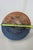 Large Ceramic Centerpiece Bowl Wide Flared Rim and Speckled Blue Red Glaze 5000b For Sale - Image 13 of 17