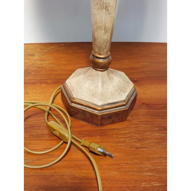 Vintage Stone and Brass Table Lamp by Fine Art Lamps, Hialeah, USA For Sale - Image 10 of 11
