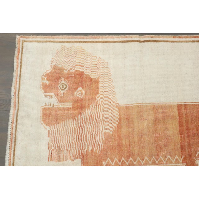 Textile Zabihi Collection Persian Pictorial Animal Gabbeh Rug For Sale - Image 7 of 9