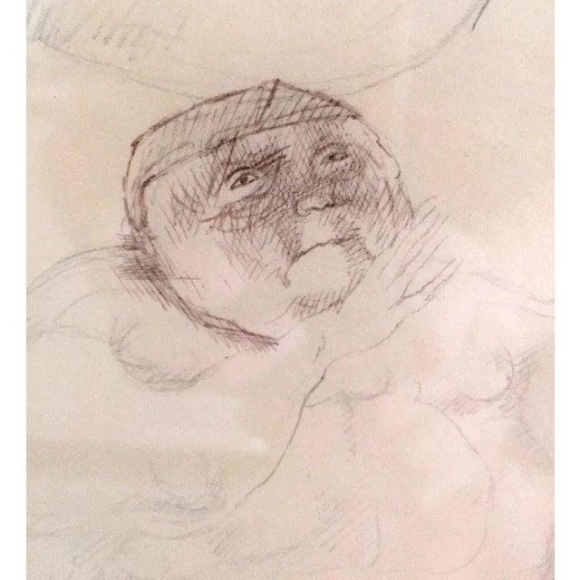 Modern Framed Drawing by Mexican Artist José Luis Cuevas For Sale - Image 3 of 7