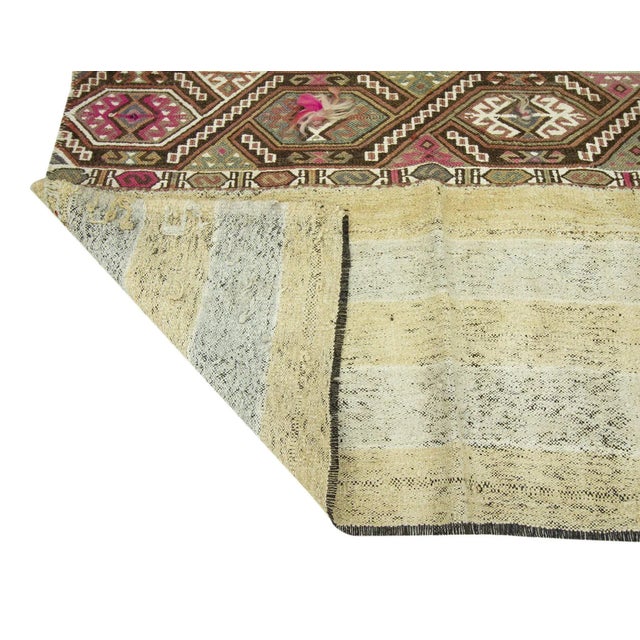Mid 20th Century Vintage Small Turkish Kilim For Sale - Image 5 of 7