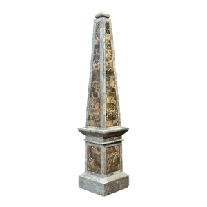 Vintage Monumental Tessellated Stone Obelisk