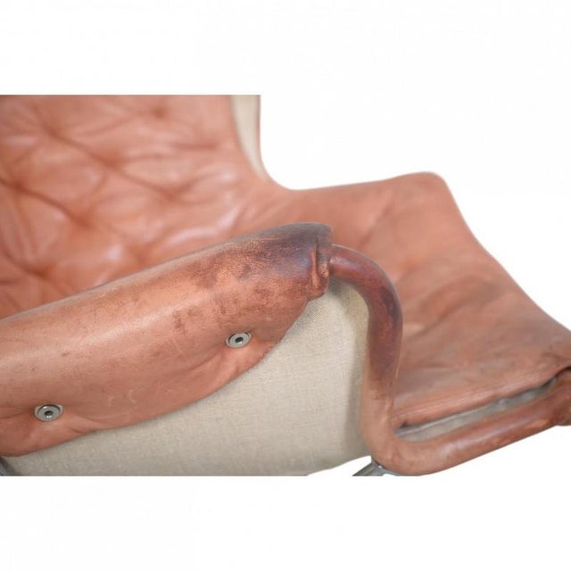 Jetson Chair in Patinated Anilin Leather by Bruno Mathson, 1990s For Sale - Image 11 of 18