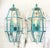 Exquisite Pair of Vintage Solid Brass Hexagonal Wall Lanterns For Sale - Image 4 of 17