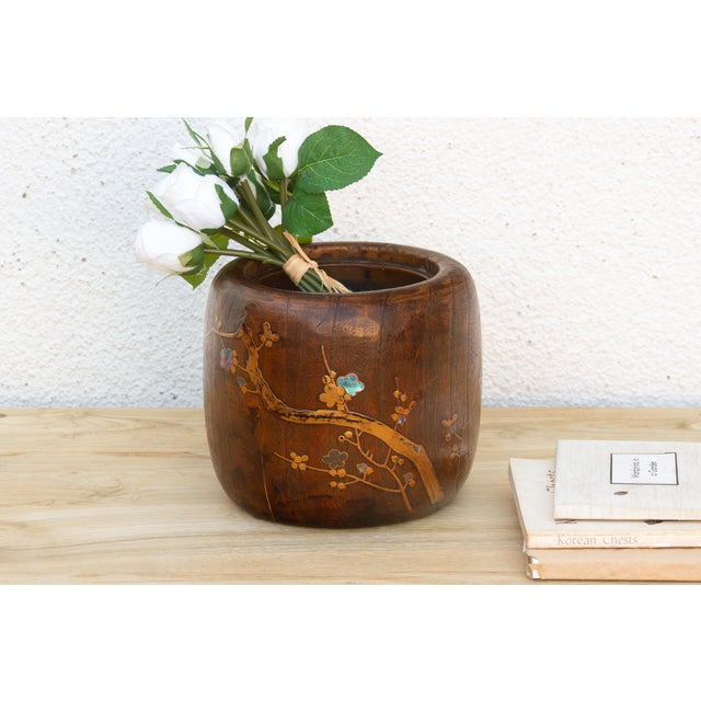 Bird & Blossom Inlay Japanese Hibachi Bowl For Sale - Image 9 of 9