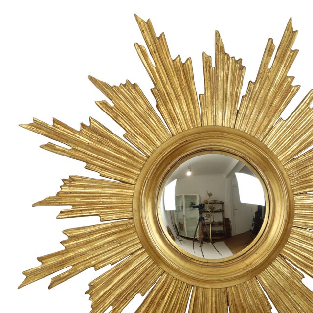 Deknudt Sunburst Sun Mirror in Gilded Wood, 1960s For Sale - Image 18 of 18