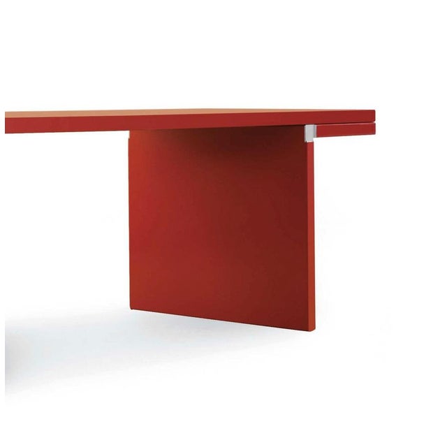 Metal Orseolo Table in Lacquered MDF and Aluminum by Carlo Scarpa for Cassina, Italy For Sale - Image 7 of 8