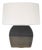 Sean Lavin by Visual Comfort Signature 1969 26" Oval Form Table Lamp in Smoke on Goldenrod with Linen Shade For Sale