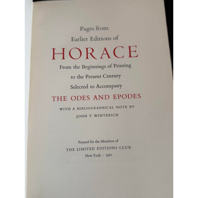 Horatius Flaccus Odes & Epodes; Pages From Horace, Limited Editions Club 1961 For Sale - Image 9 of 9