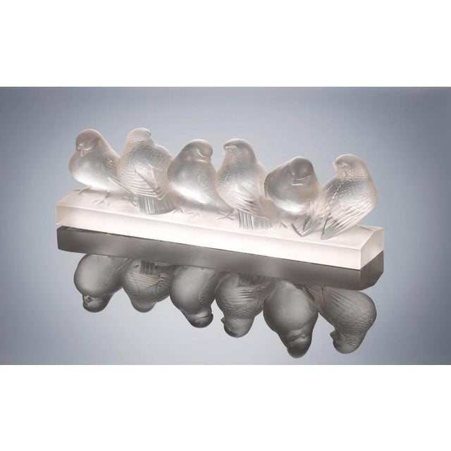 1930s René Lalique, Group of Six Sparrows, 1933, Glass For Sale - Image 5 of 6