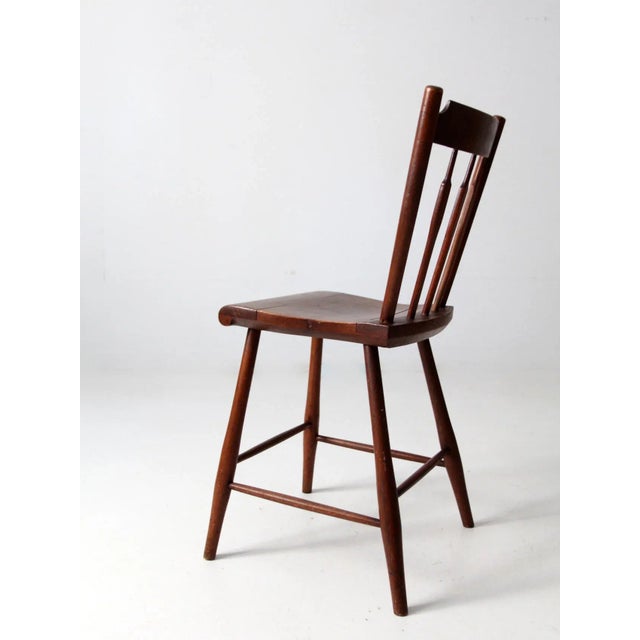 Antique Wooden Accent Chair For Sale - Image 4 of 12