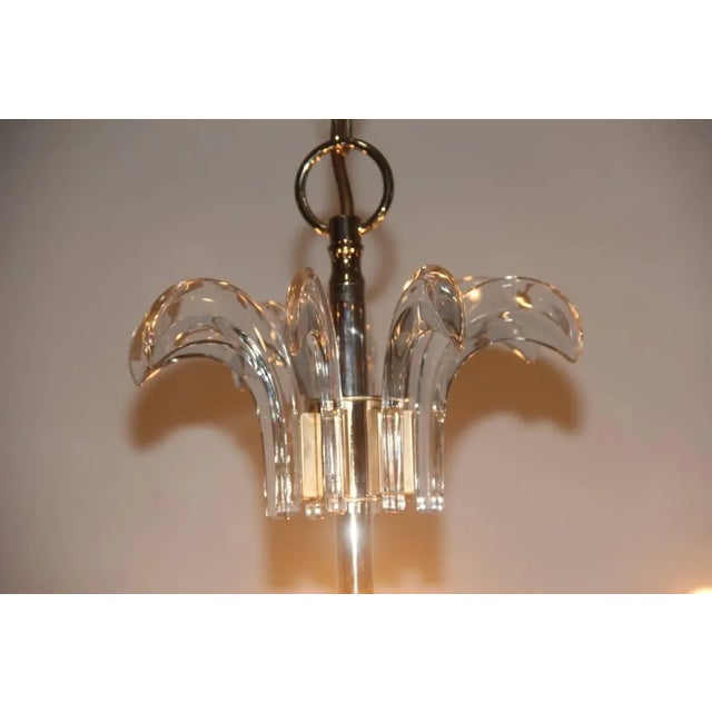 Gaetano Sciolari Vintage Italian Crystal & Brass Sculptural Chandelier by Gaetano Sciolari, 1970s For Sale - Image 4 of 11