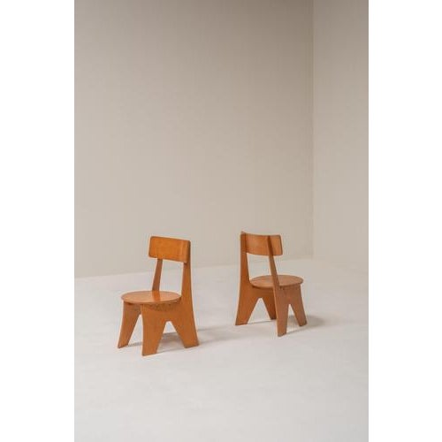 Mid-Century Modern Sculptural Plywood Chairs, Germany, 1970s, Set of 2 For Sale - Image 6 of 13