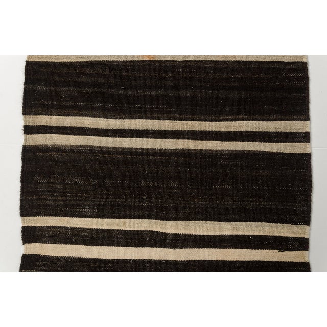Stripe Handwoven Antique Kilim Runner For Sale - Image 9 of 10