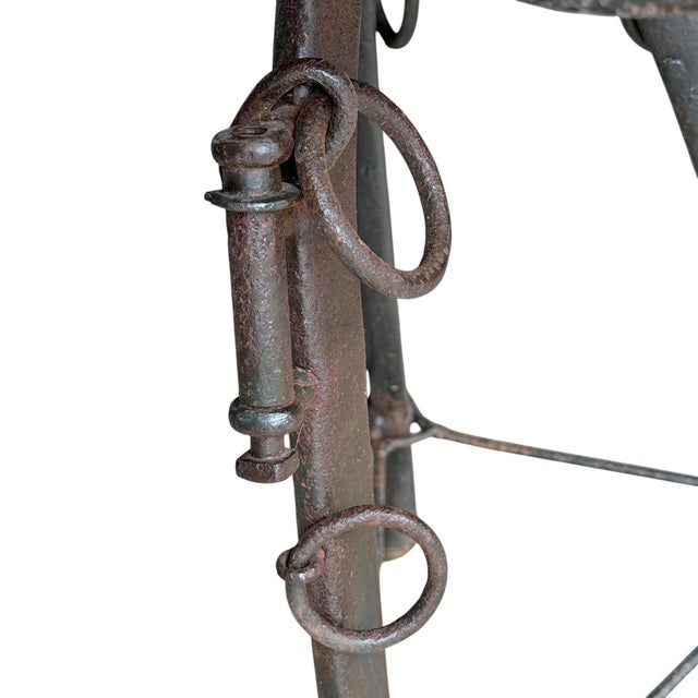 Folk Art Tractor Seat and Horse Hames Stool For Sale - Image 9 of 14