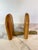 Mid 20th Century Mid-Century Modern Rounded White Oak & Brass Bookends - A Pair For Sale - Image 5 of 9