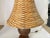 Wood Glass and Rattan Table Lamp in Brown, England, 1970 For Sale - Image 7 of 9