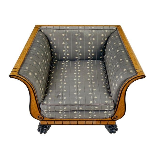 Set of Art Deco Burr Birch Club Armchairs, 1920s For Sale - Image 3 of 11