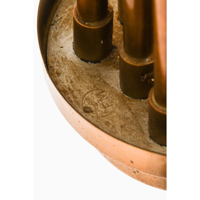 Ceiling Lamp in Brass and Glass from Ansgar Fog & Erik Mørup, 1940s For Sale - Image 3 of 8