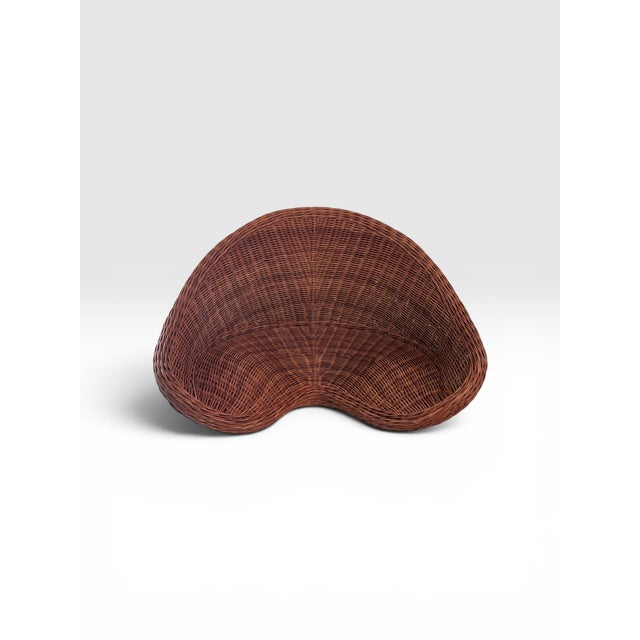 Wood Vintage Handwoven Rattan Yoga Meditation Chair /Allows You to Sit in the Way“Lotus “Meditation Position For Sale - Image 7 of 11