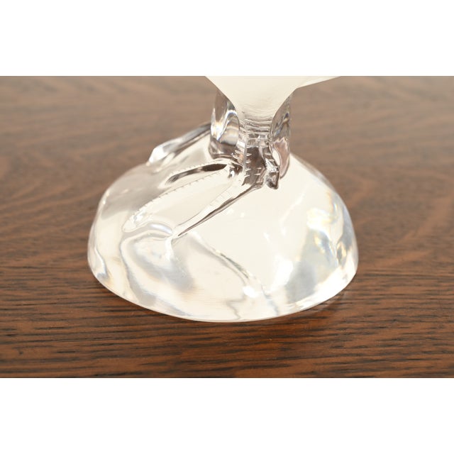 Lalique Art Deco Frosted Crystal Large Standing Duck Sculpture For Sale - Image 9 of 12