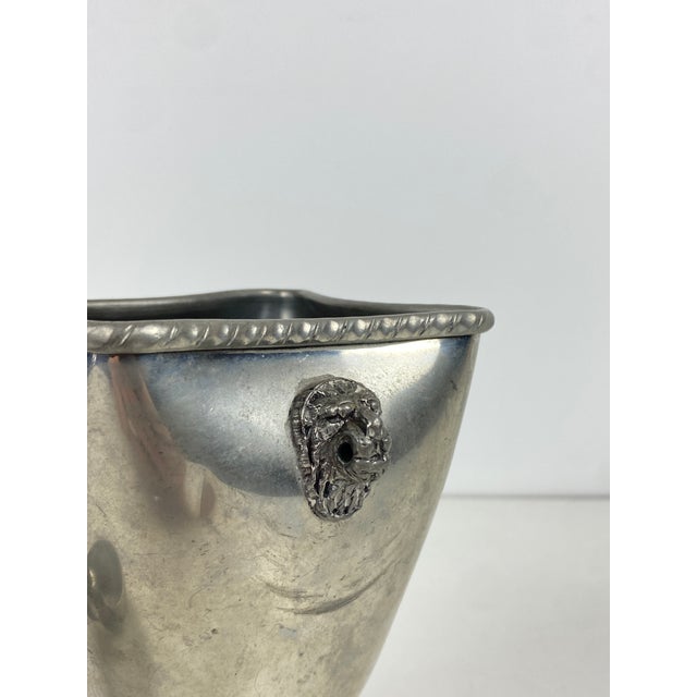 1920s Art Deco Pewter Ice Bucket, France, 1920 For Sale - Image 5 of 9
