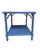 1970s 1970s Lane Altavista Wedgewood‑Blue Bamboo‑Style Table • Brass Brackets • Cane Shelf For Sale - Image 5 of 10
