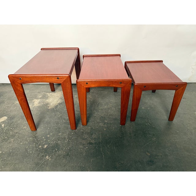 Mid-Century Modern Mid-Century Teak Nesting Tables, 1960s, Set of 3 For Sale - Image 3 of 5