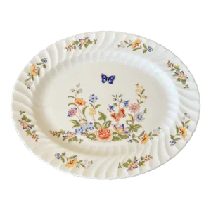 Late 19th Century Aynsley Cottage Garden Fine Bone China Oval Platter, Made in England