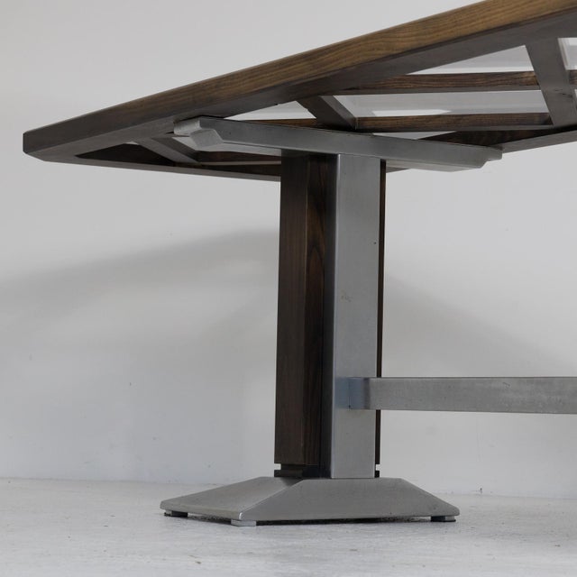 Vintage Sculptural Table in Chestnut, 1970s For Sale - Image 12 of 18