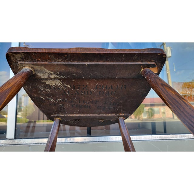 Early 19th Century Early 19th Century Brutalist Antique Arts and Craft Style Oak Dining Chairs - Set of 2 For Sale - Image 5 of 5