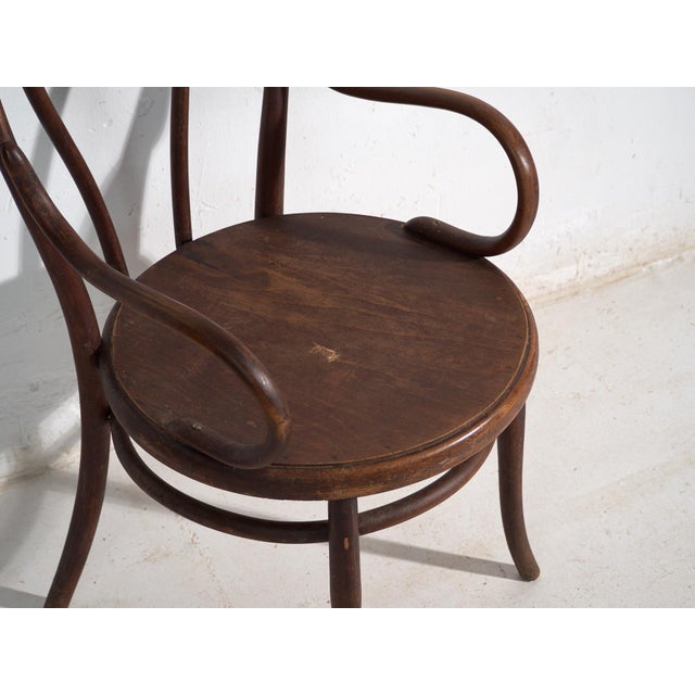 Antique bentwood Thonet armchair, Central European furniture from the Vienna Secession originating from Central Europe and...