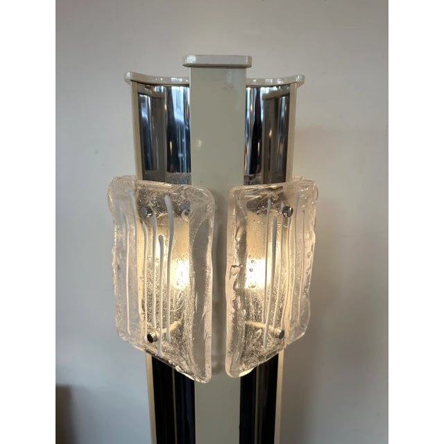 Mid-Century Modern Mid-Century Modern Murano Glass and Metal Floor Lamp by Esperia, Italy, 1970s For Sale - Image 3 of 13