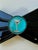 Mid-Century Modern Rare Vintage 1930s Carved Black Bakelite Convertible Belt Buckle & Brooch - Martini Glass Cabochon For Sale - Image 3 of 8
