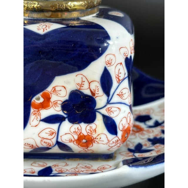 Japanese Imari Porcelain Inkwell, 1800s For Sale - Image 6 of 10