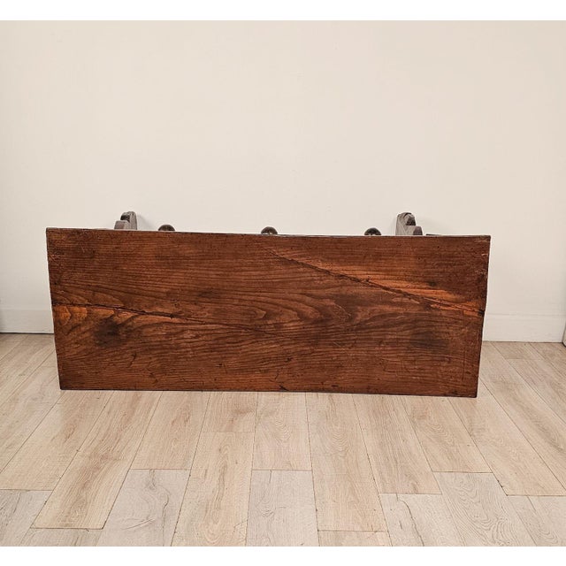 Chestnut Trestle/Library Table, Italy or Spain Circa 1720 For Sale - Image 10 of 13