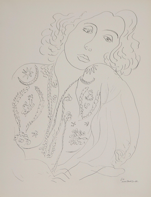 Henri Matisse, Young Girl in a Blouse, Lithograph