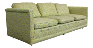 Mid-Century Modern Milo Baughman Style Low Sofa 93"