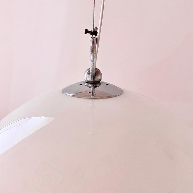 Space Age Pendant in Glass and Metal in the style of Tobia Scarpa for Flos, 1960s For Sale - Image 15 of 18