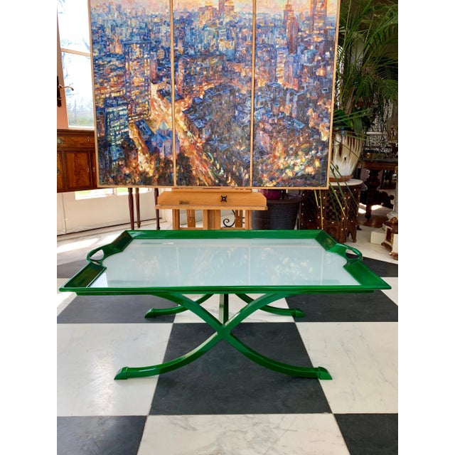 Modern Glass Tray Coffee Table For Sale - Image 3 of 6