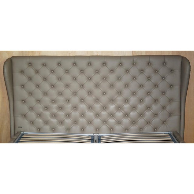 Emperor Maestro Chesterfield Bed Frame in Tufted Leather from Roche Bobois For Sale - Image 3 of 18