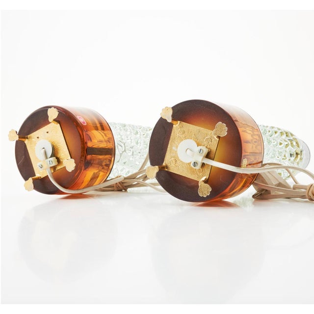 Late 20th Century Late 20th Century Mid Century Modern Bohemia Handblown Glass - a Pair For Sale - Image 5 of 5