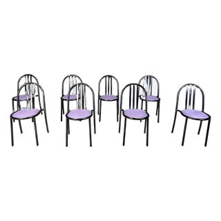 Nr 222 Chairs by Robert Mallet-Stevens, 1980s, Set of 8 For Sale